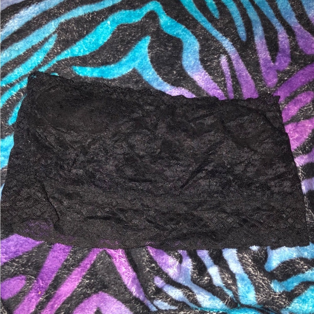 Black lace bandeau top